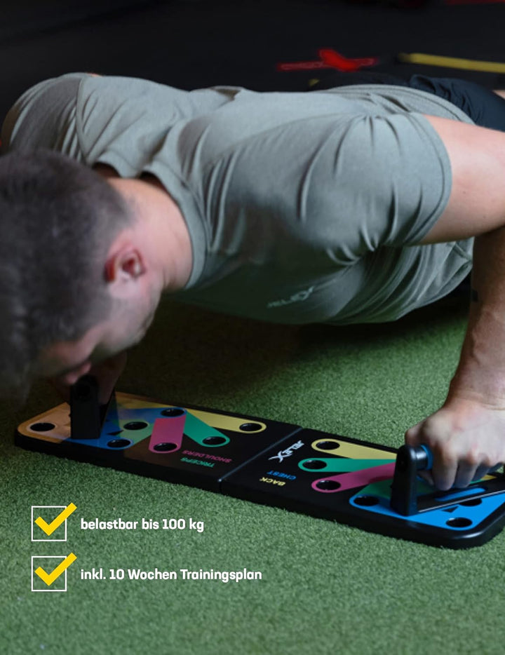 JELEX Tornado Chest Push Up Board Liegestützbrett multifunktional Fitness-Board 64 cm 19 cm inklusiv