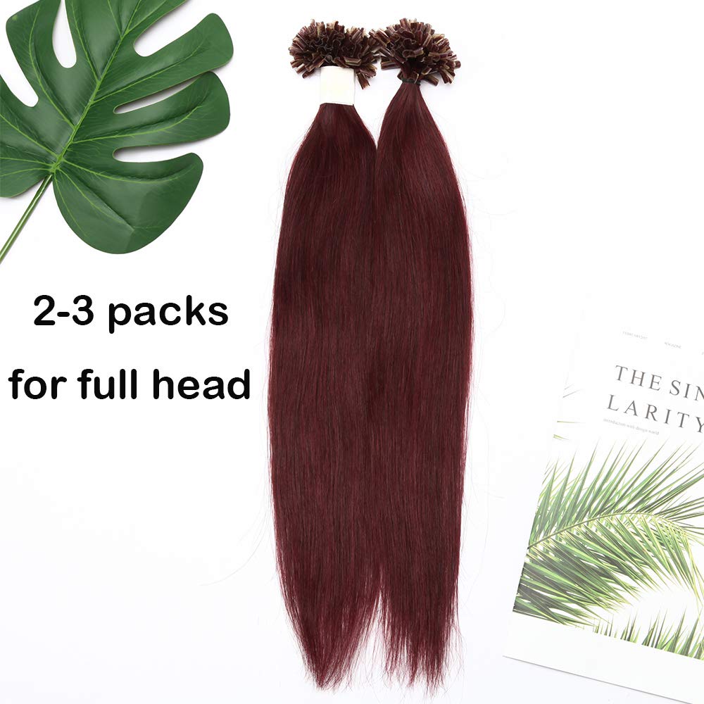 Sego Bondings Extensions Echthaar 0.5g/Strähnen 100 Strähnen Haarverlängerung Keratin U-Tip Glue 100