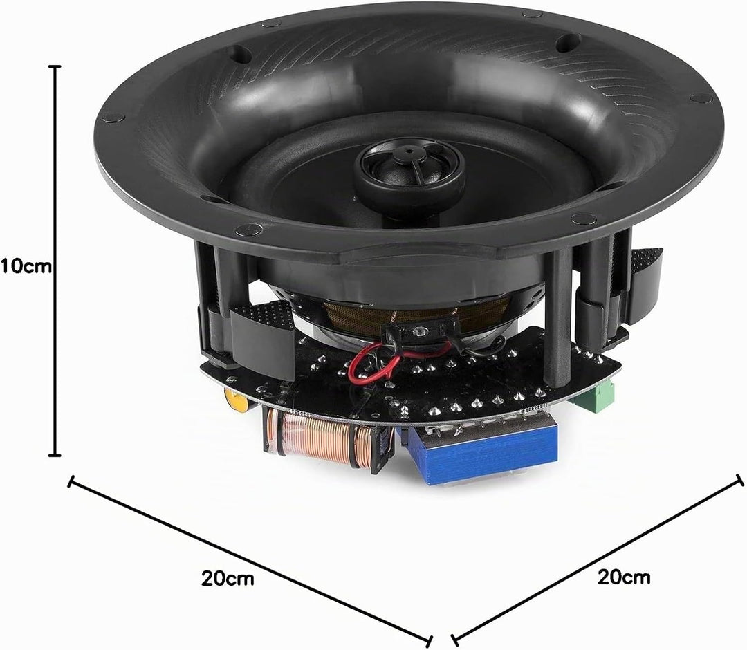 Power Dynamics FCS5 Einbaulautsprecher Deckenlautsprecher Low Profile 100 Volt, 8 Ohm 80 Watt, Flach