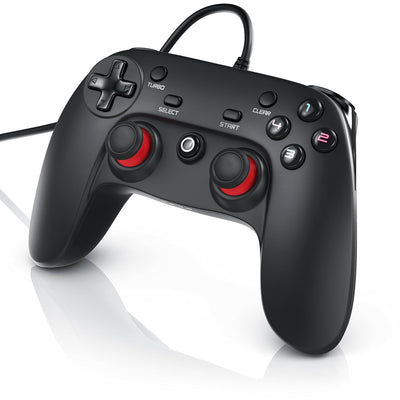 CSL - 2x PC Gamepad - X Controller mit Direct-Input X Input - Dual Vibration - Turbo-Funktion - Plug