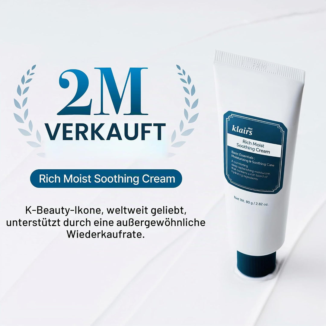 Dear, Klairs Rich Moist Soothing Cream, 80 ml