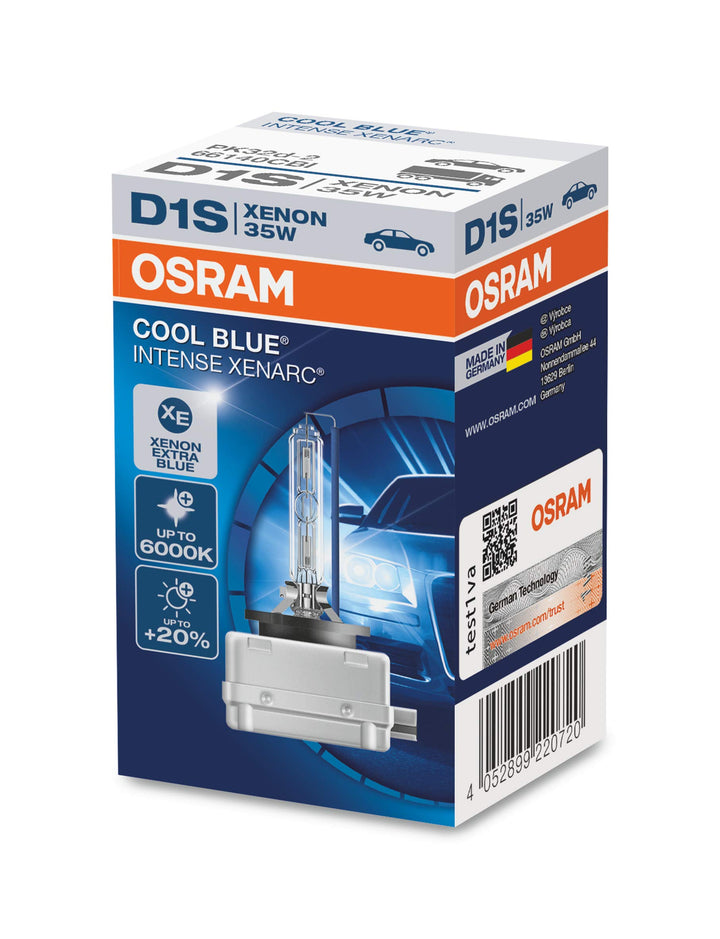 Osram Xenarc COOL BLUE INTENSE D1S HID Xenon-Brenner, Entladungslampe, 66140CBI, Faltschachtel (1 St