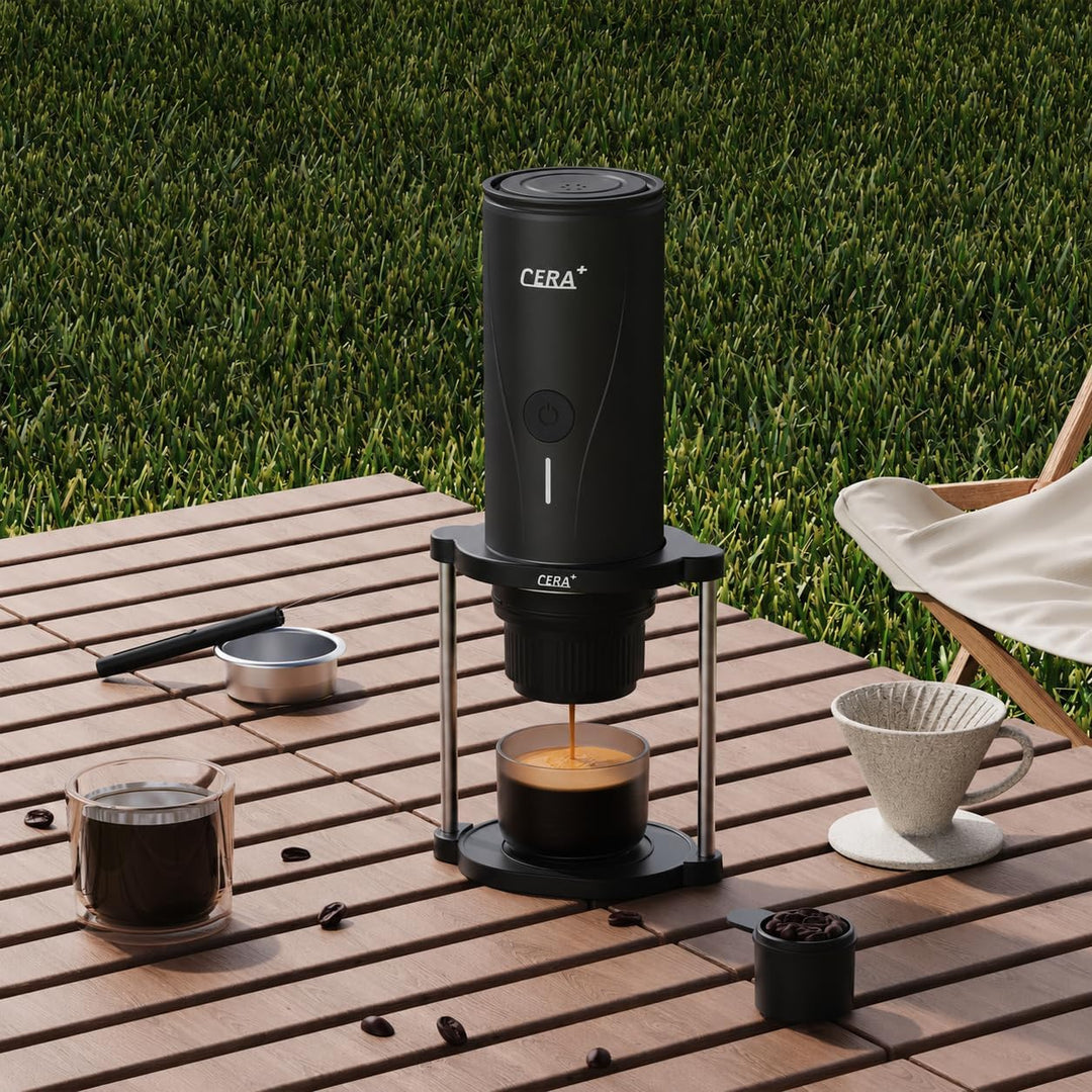 CERA+ Kaffeeständer mit schwerer Basis,tragbar für Espresso&amp;Pour Over,Rutschfester klappbarer Drippe