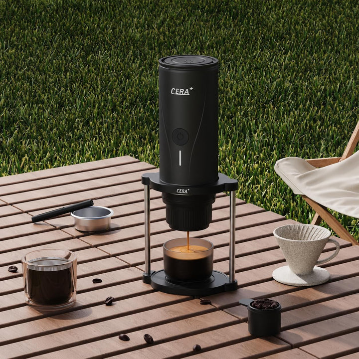 CERA+ Kaffeeständer mit schwerer Basis,tragbar für Espresso&amp;Pour Over,Rutschfester klappbarer Drippe