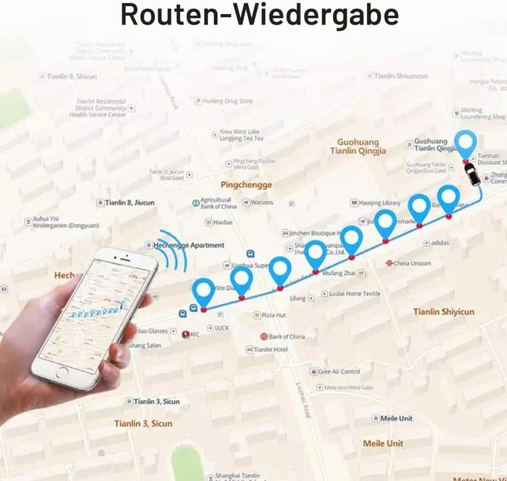 Winnes GPS Tracker 4G, TK806 GPS Tracker Auto Ferngesteuerter Öl- und Stromausfall, Diebstahl- und V