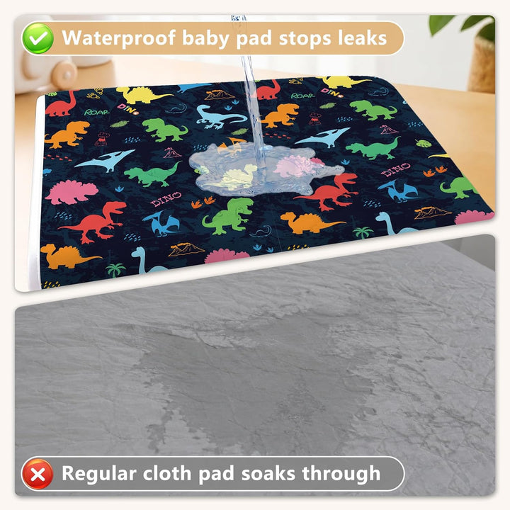 Dinosaurier-PIPI-Pads, Töpfchen-Trainingsbett-Pads, 100% wasserdicht und Bettnässtücher für Einzel-