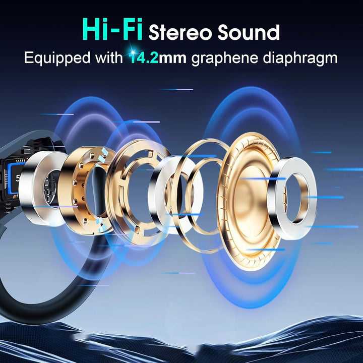 Aptkdoe In Ear Kopfhörer Kabellos Sport, Bluetooth 5.4 Kopfhörer mit ENC Mic, 75 Std Spielzeit, Anpa