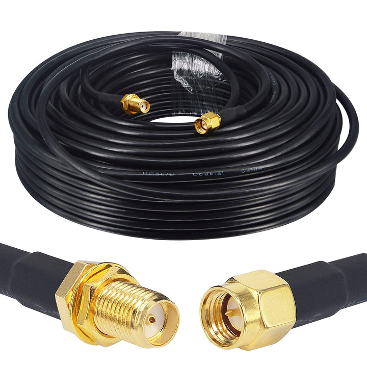 Verbessertes RG58-Koaxialkabel, 30 m, SMA-Stecker auf Buchse, 50 Ohm, Verlängerung für GPS-Antenne 3