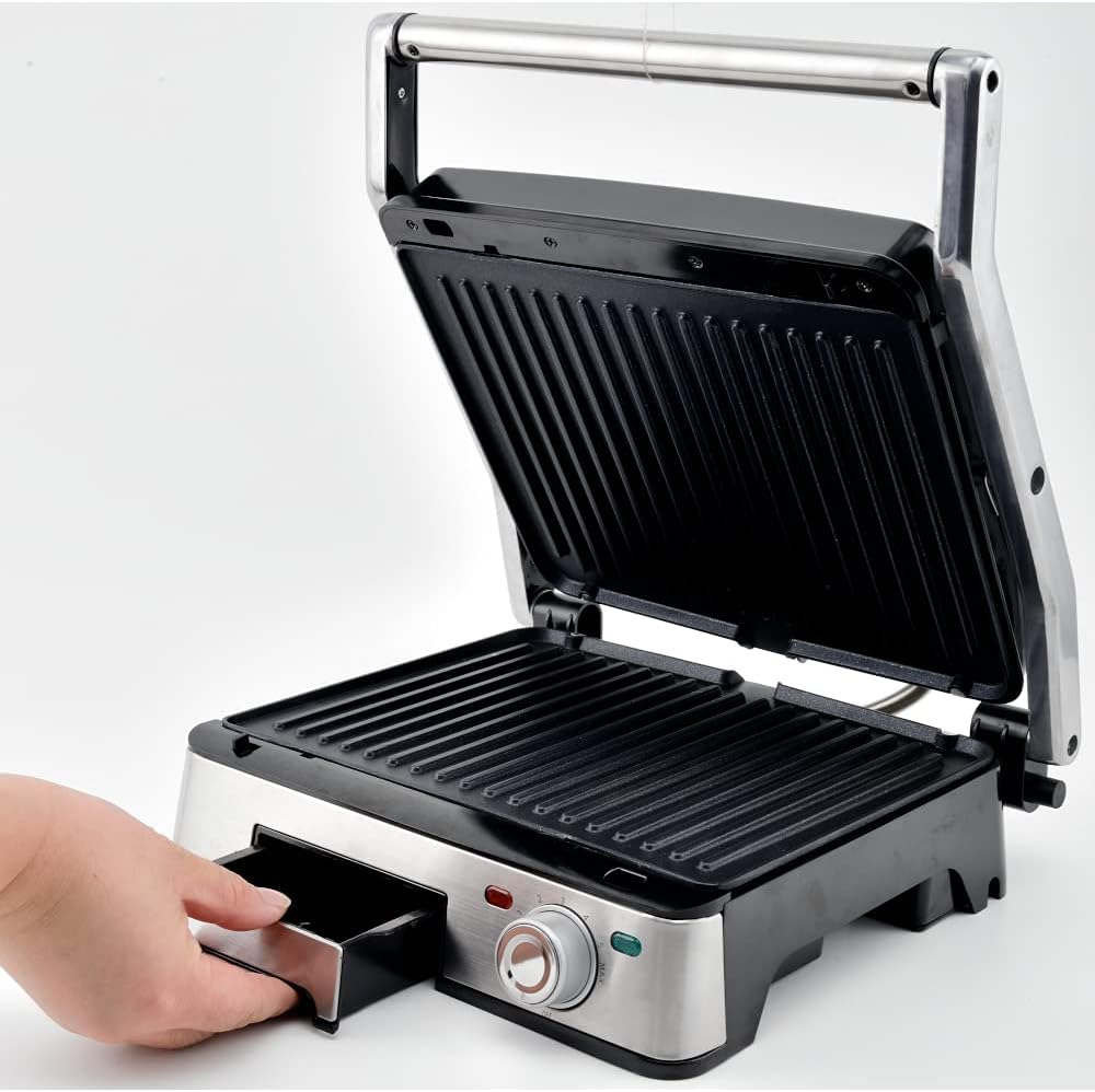 ARDES - Professionelles elektrisches Grillgerät 1800W Elektrischer Kontaktgrill für Brötchen mit 5 T