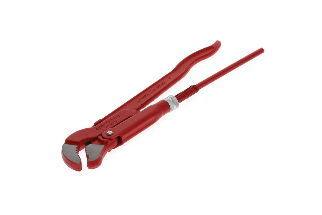 GEDORE red 45degree abgewinkelte Eck-Rohrzange, Spannweite 40 mm/1 Zoll, S-Maul, massiv, Zahnung ver