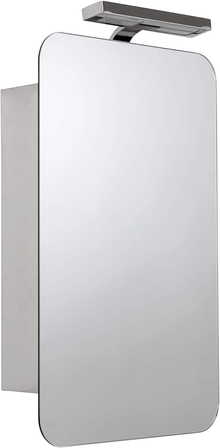 Croydex Medway Spiegelschrank, Edelstahl Spiegel, Silber, M