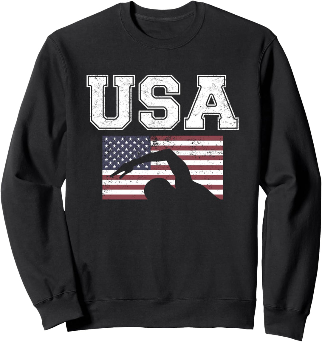 USA Swimming Shirt - US Swim Aquatic Sport Athlete Team Sweatshirt