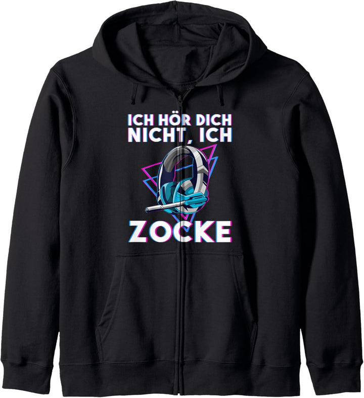 Zocker Gamer Spruch Konsole Zocken Kapuzenjacke