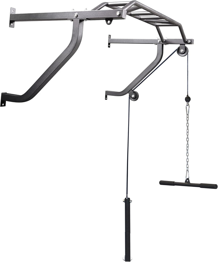 TrainHard® Multigriff Klimmzugstange Wandmontage mit Latzug & Boxsackhalterung, geprüfte und zertifi