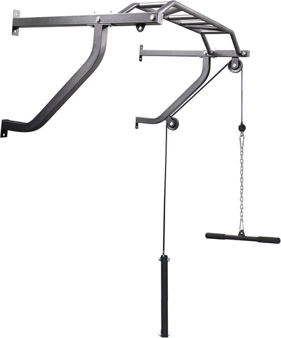 TrainHard® Multigriff Klimmzugstange Wandmontage mit Latzug & Boxsackhalterung, geprüfte und zertifi