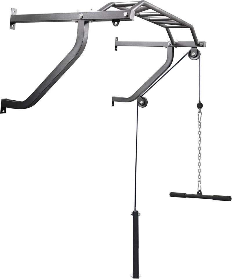 TrainHard® Multigriff Klimmzugstange Wandmontage mit Latzug & Boxsackhalterung, geprüfte und zertifi