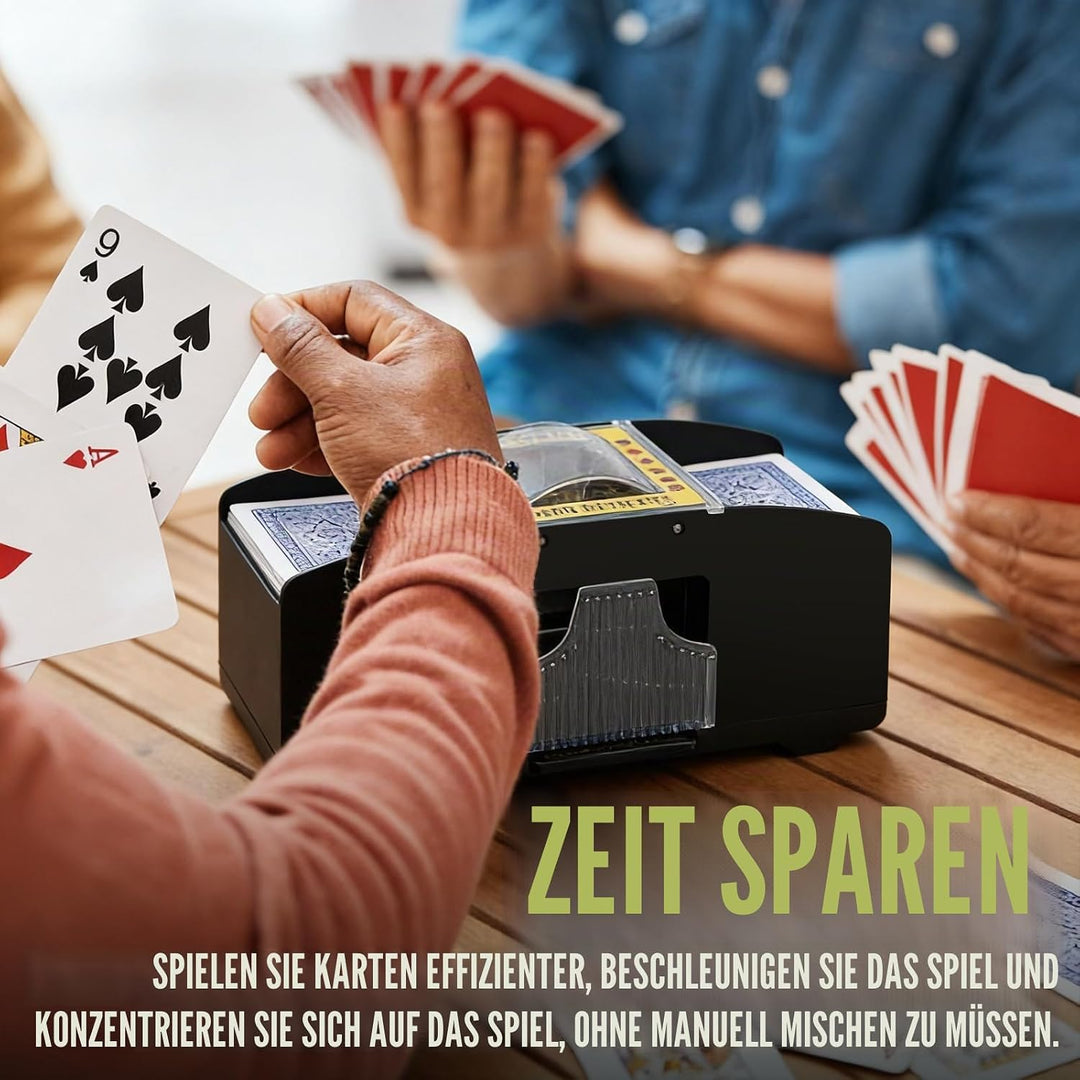 1-2 Deck Automatischer Kartenmischer, Automatischer Elektrischer Mischer für Kartenspiele, Texas Hol