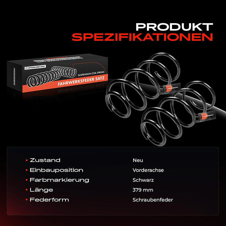 Frankberg 2x Federn Fahrwerksfeder Vorderachse Kompatibel mit MG ZT 2002-2005 MG ZT-T 2002-2005 75 R