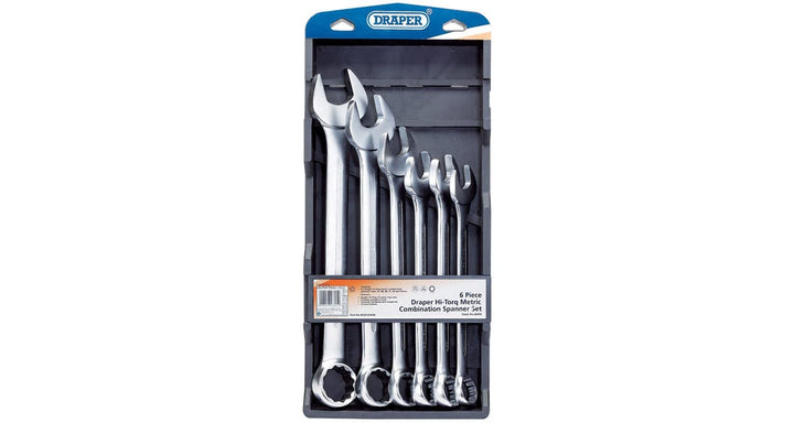 DRAPER 26695 Hi-Torq Metrisches Ringmaulschlüssel-Set (6 Stück) 6 Piece, 6 Piece