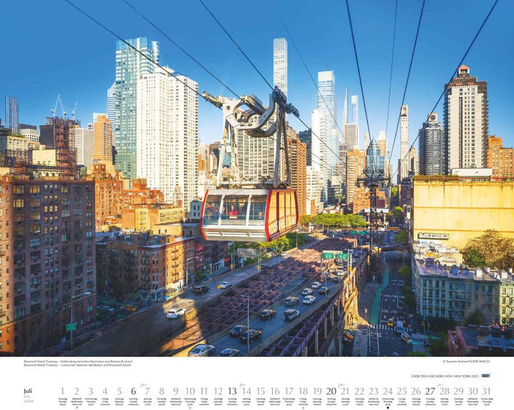DUMONT - Über den Dächern von New York 2025 Wandkalender, 60x50cm, Fotokunst-Kalender mit einzigarti