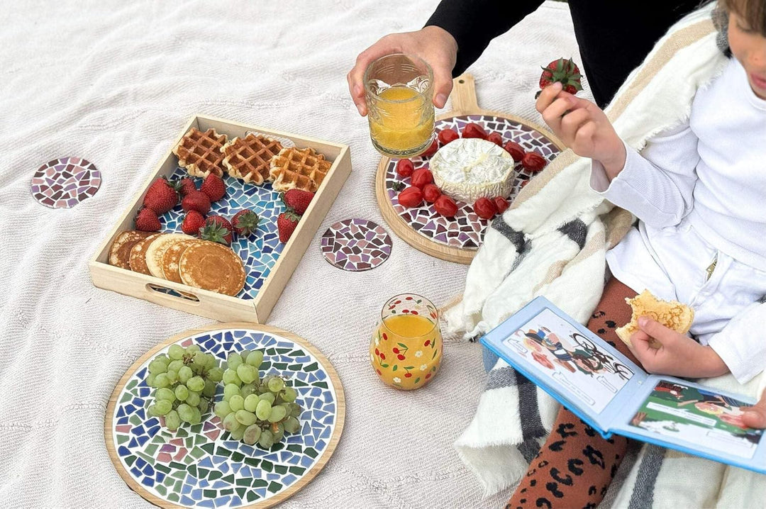 Little Creations Mosaik-Tablett Grün | DIY Bastelset für Erwachsene | Gestalte Dein eigenes Tablett