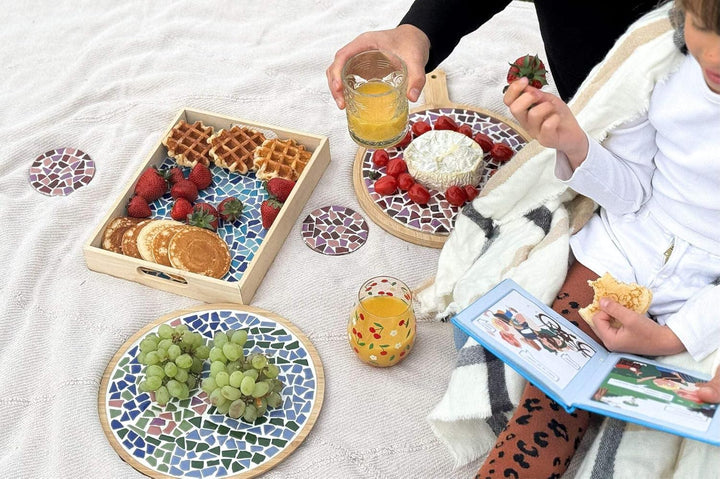 Little Creations Mosaik-Tablett Grün | DIY Bastelset für Erwachsene | Gestalte Dein eigenes Tablett