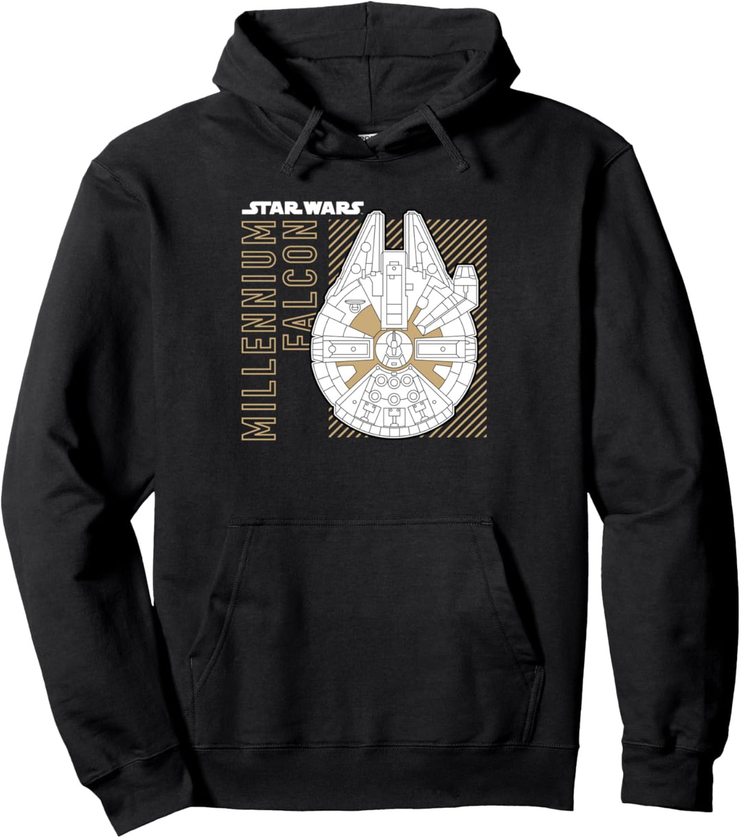 Star Wars Millennium Falcon Diagonal Lines Pullover Hoodie