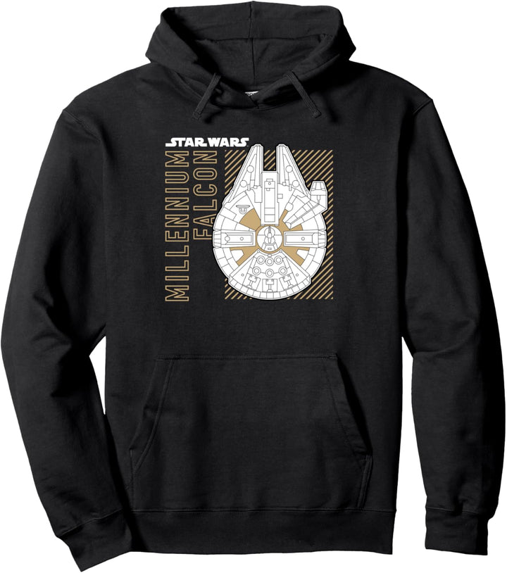Star Wars Millennium Falcon Diagonal Lines Pullover Hoodie