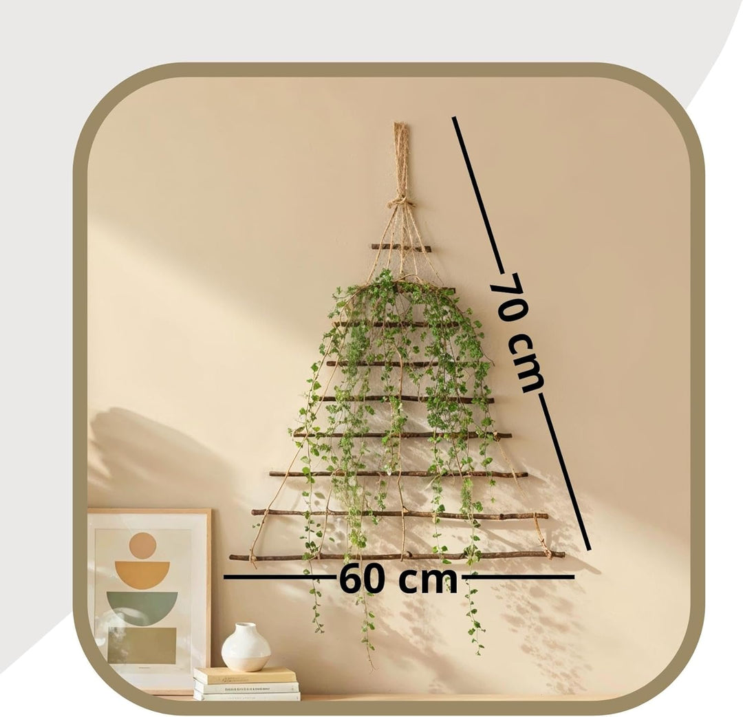 Floranica Holzleiter für Adventskalender 60 x 70 cm - Holz Aufhängen von Weihnachtsschmuck Weihnacht