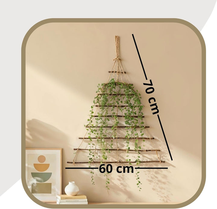 Floranica Holzleiter für Adventskalender 60 x 70 cm - Holz Aufhängen von Weihnachtsschmuck Weihnacht
