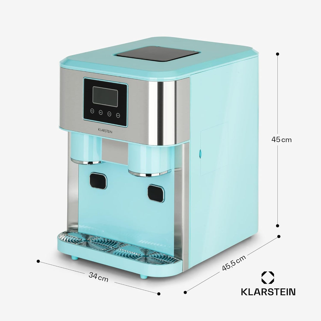 Klarstein Eiswürfelmaschine Klein, 1,8L Eiswürfelbereiter, Eiswürfelmaschine für Crushed und Bullet