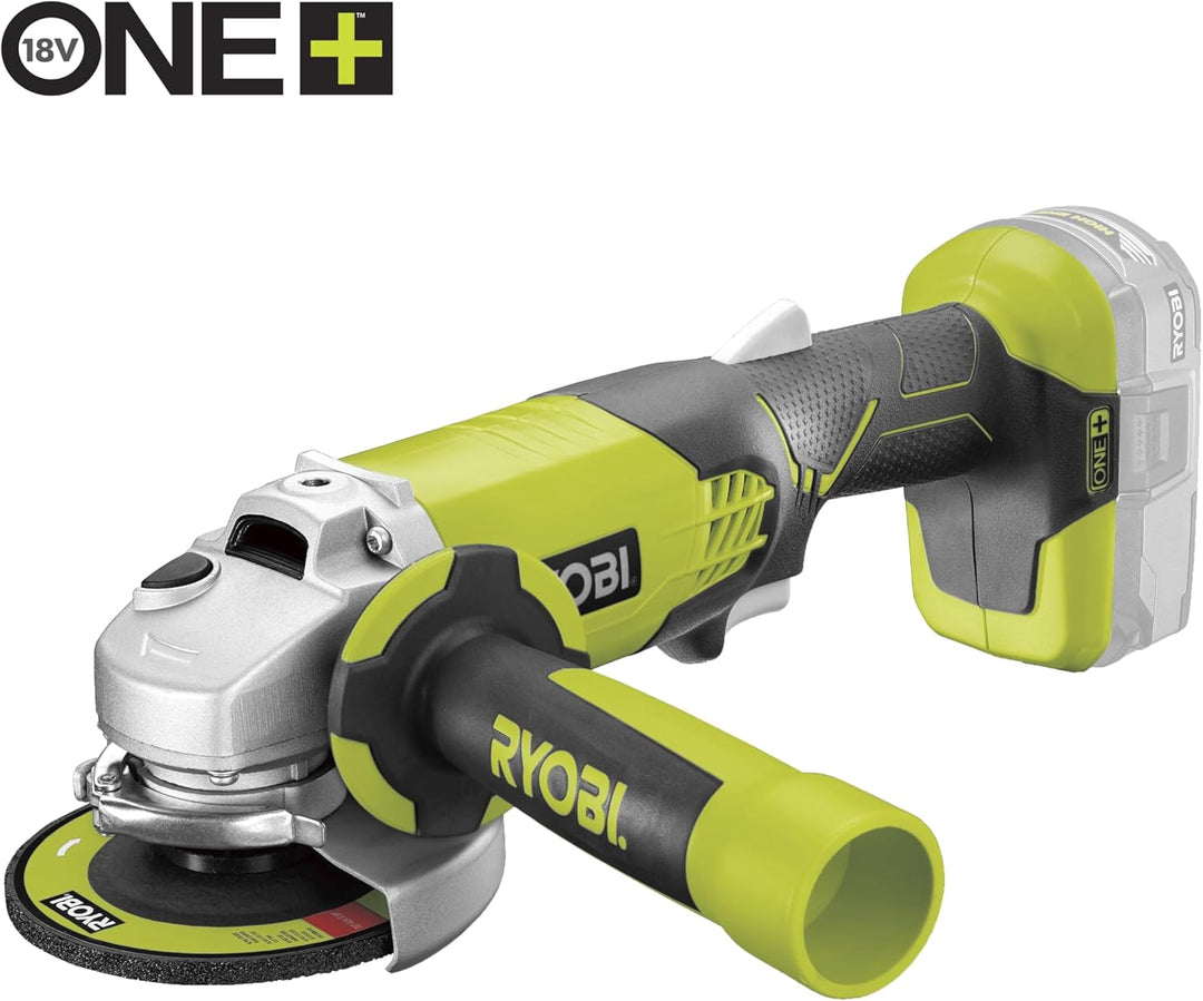 RYOBI 18 V ONE+ 6-tlg. Akku-Combo-Kit RCK182O-242SZL, Schlagbohrschrauber, Winkelschleifer, 2x Akkus