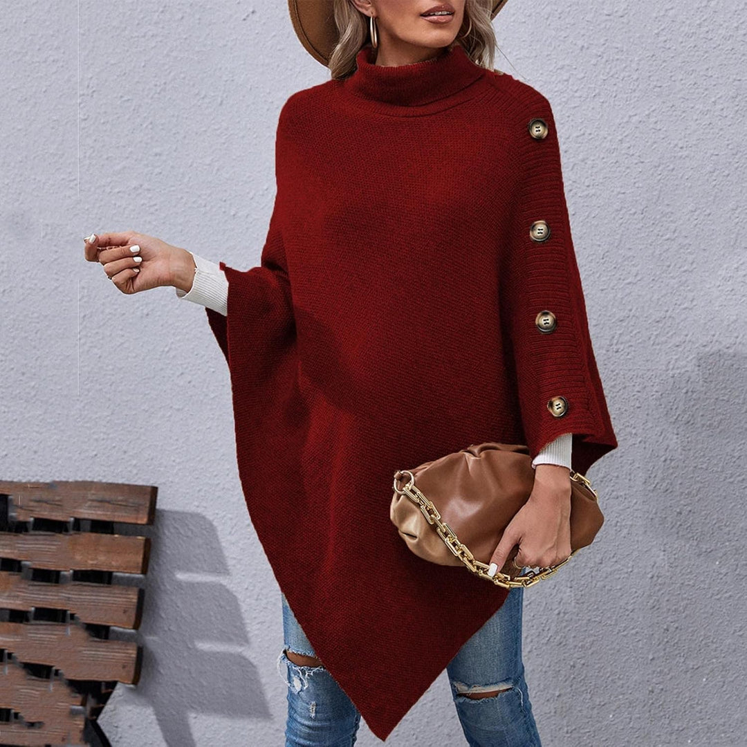 Ansenesna Warmer Poncho Damen Winter Lang Strick Ponchos & Capes Für Damen Asymmetrisch Poncho Feins