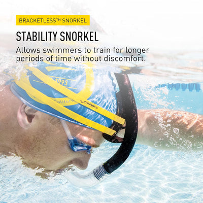 FINIS Stability Center-Mount Swimmer's Speed Snorkel Schwarz, Schwarz