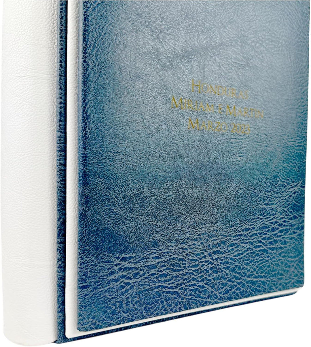 Fotoalbum - Eclissi Vintage - handgefertigte Herstellung aus Kunstleder, personalisierbar mit Gravur