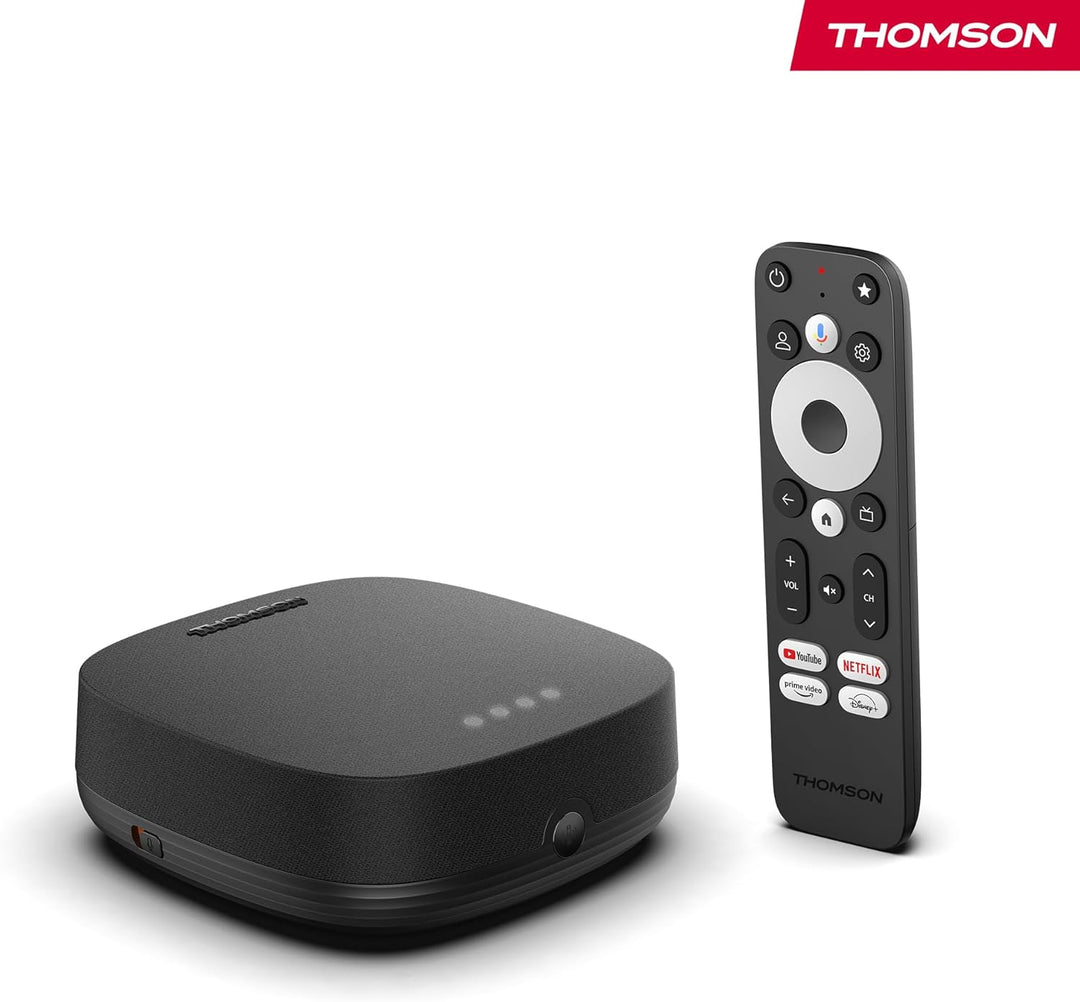 THOMSON Streaming Box Plus 270, Google TV, 4K UHD, Sprachsteuerung, Voice Control, Google Cast, Netf