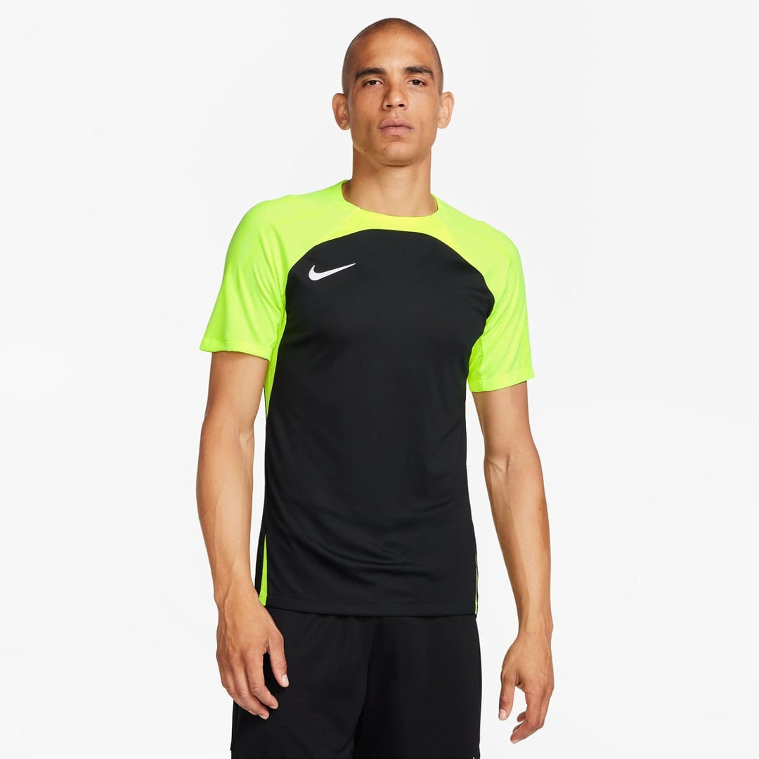 Nike Herren M Nk Df Strke Iii JSY Ss T-Shirt S Black/Volt/Volt/White, S Black/Volt/Volt/White