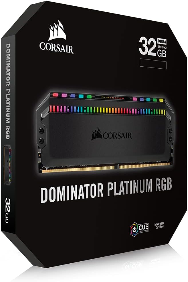 Corsair Dominator Platinum RGB 32GB (2x16GB) DDR4 3600 (PC4-28800) C18 1.35V AMD Optimierter Arbeits
