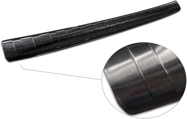 Schwarz Edelstahl Heckstossstangenschutz kompatibel mit Honda Jazz Crosstar Hyrbid 2020- 'Ribs'