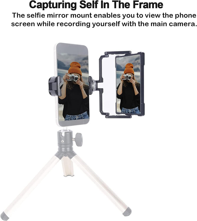 NICEYRIG Smartphone Selfie Vlog Spiegel Kit mit Flip Screen Mirror & Multifunktionale Telefon Cold S