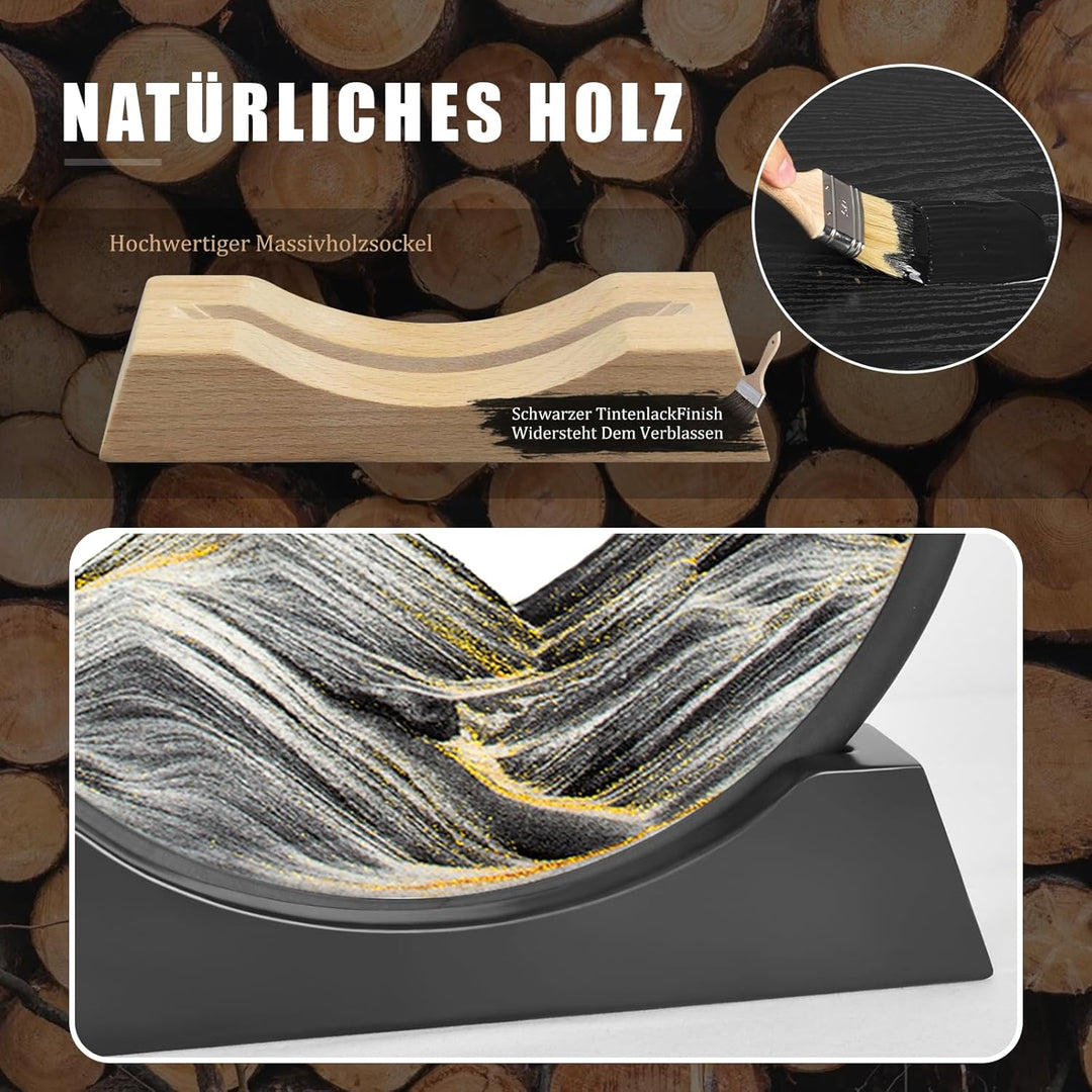 Wai Danie Sandbilder zum Drehen 3D Sandscape die Sandkunst in Tiefsee Fliessende Sandmalerei Sandbil