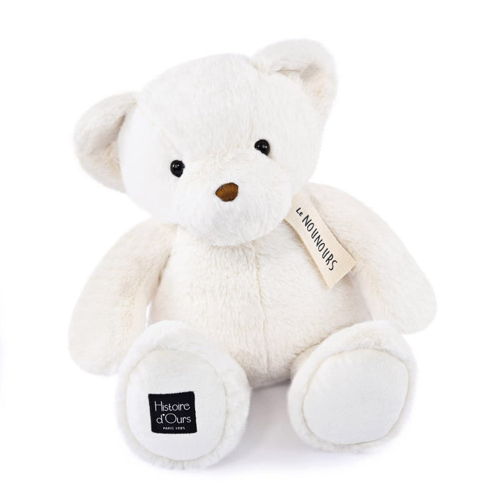 Histoire d'ours - Grosser Plüschbär – Der Teddybär – Weiss – 40 cm – grosses Plüschtier super weich