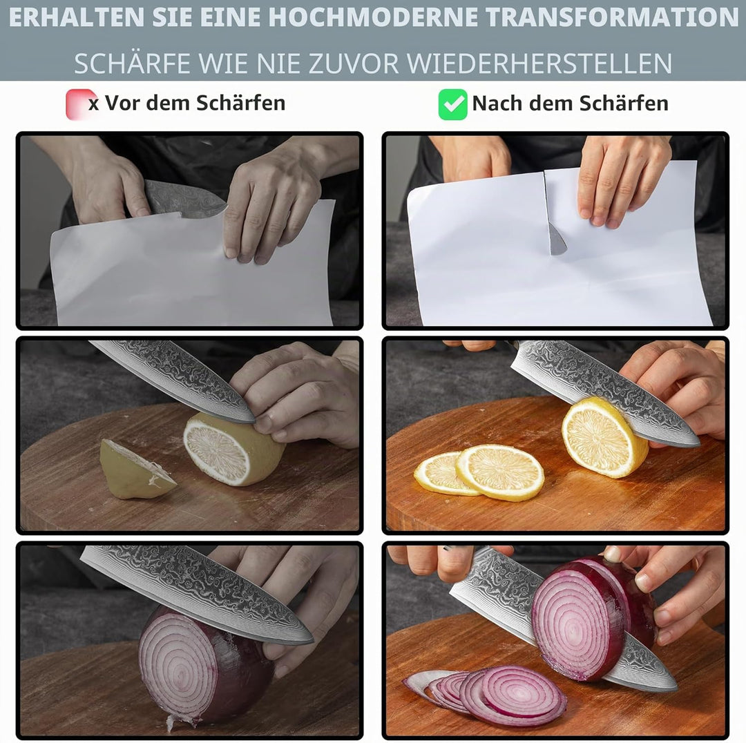 Original verstellbares Rollmesserschärfer-Set: verstellbare Höhe, 10 ° bis 40 ° für 30 Winkeloptione