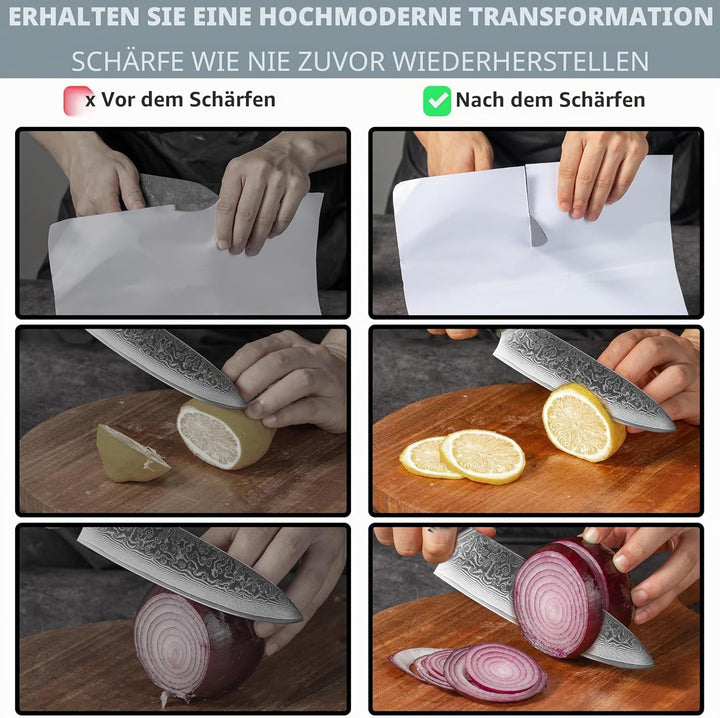 Original verstellbares Rollmesserschärfer-Set: verstellbare Höhe, 10 ° bis 40 ° für 30 Winkeloptione