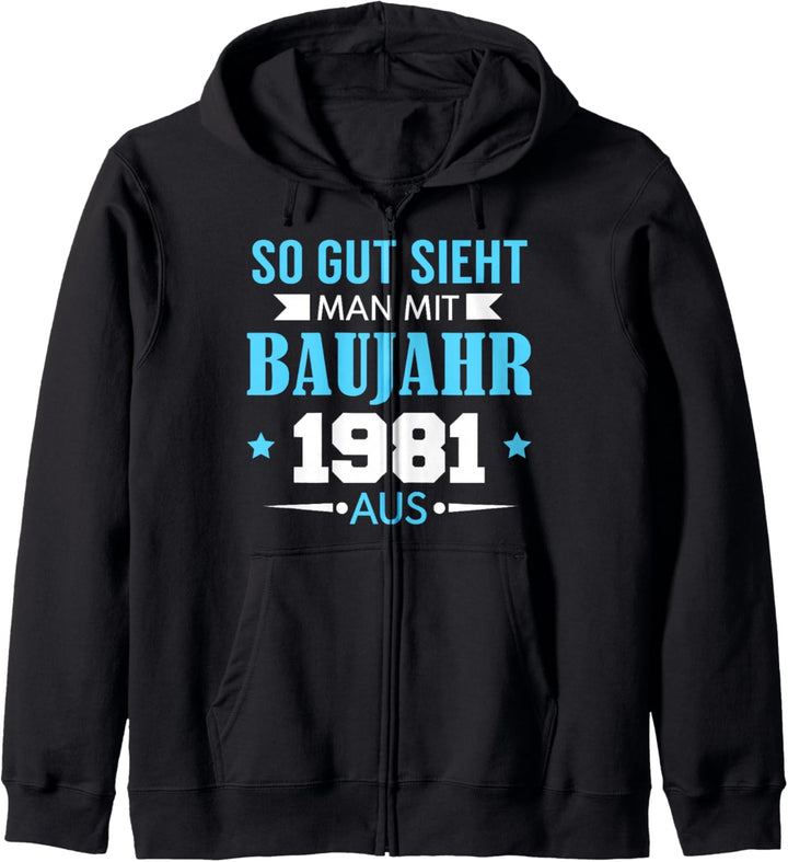 42. Geburtstag Mann Frau 42 Jahre 1981 Deko Lustig Geschenk Kapuzenjacke