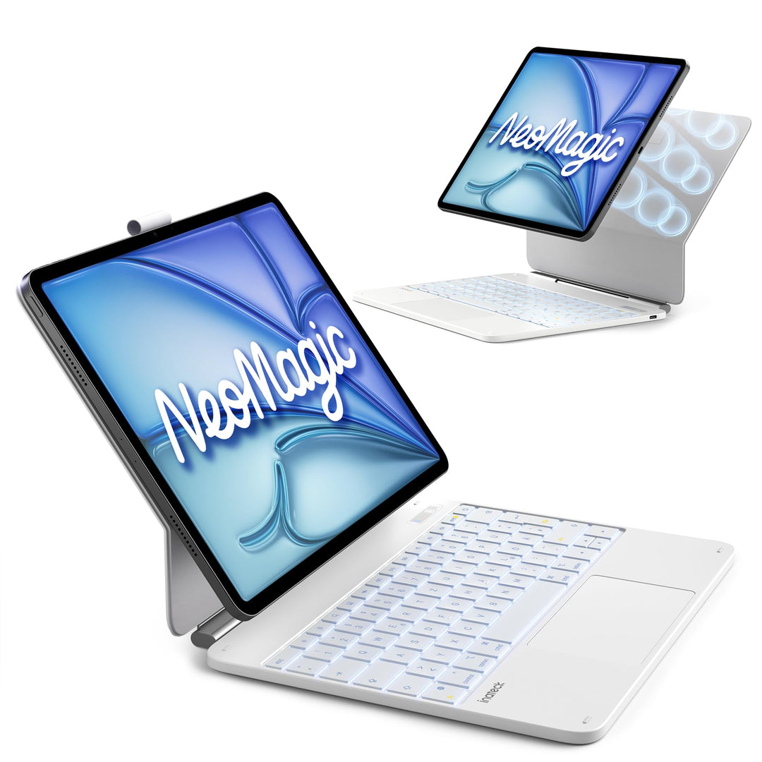 Inateck NeoMagic Magnetische Tastatur Hülle für iPad Air 13 Zoll, iPad Pro 12.9 Zoll 6/5/4/3 Gen,Gro