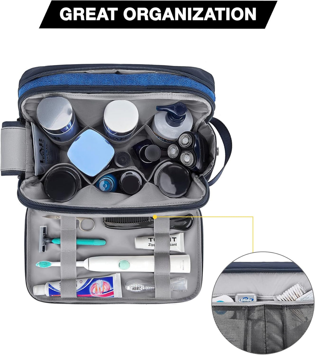 BAGSMART Kulturtasche für Herren,Travel Toiletry Organizer Dopp Kit Wasserabweisende Rasiertasche fü