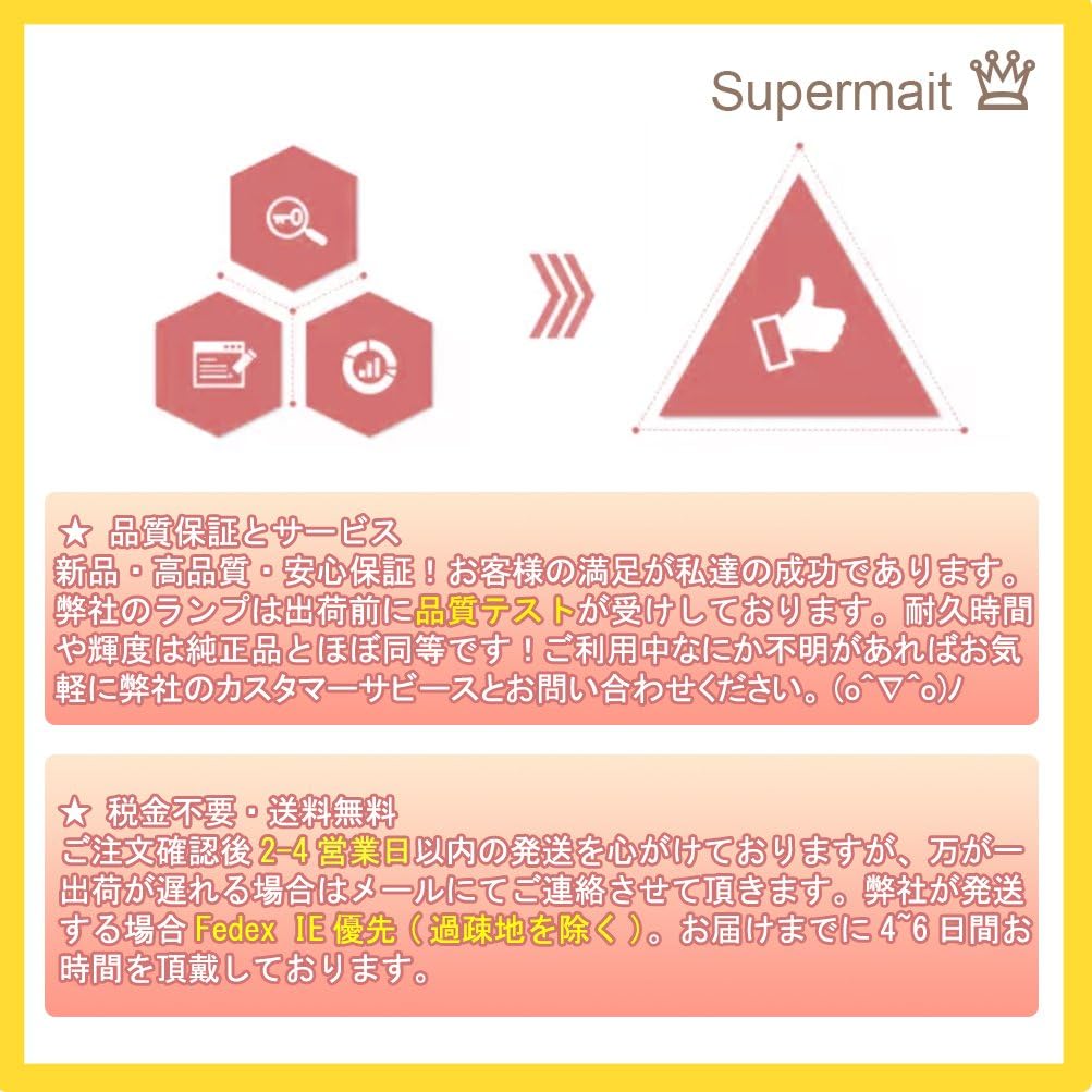 Supermait 350 Fit für 5J.J2605.001 Ersatz Projektor Lampe mit Gehäuse für BENQ W6000 / W6500
