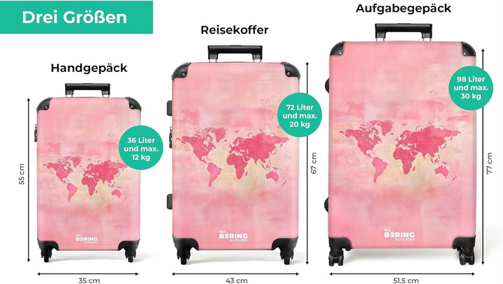 Koffer XL Gross 77x51.5x28 cm Reisekoffer mit Rollen Leicht Trolley grosser Hartschalenkoffer Rollko