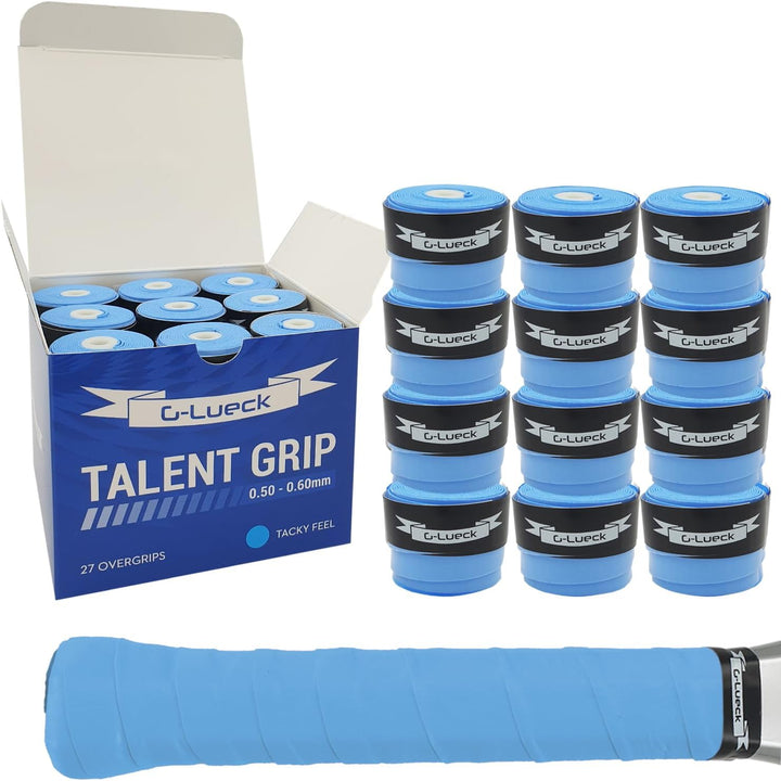 G-Lueck 27x Tennis Overgrips Talent Grip Griffband | 0,50-0,60mm Stärke | Für Squash Badminton Schlä